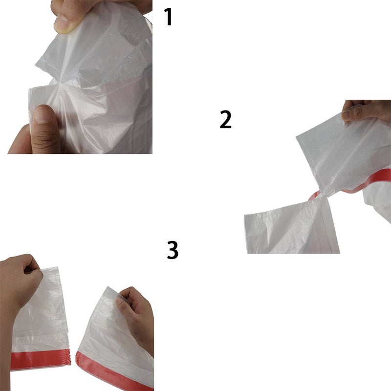 Pekky Clear Drawstring Large Trash Bags, 30 Gallon Garbage Bags, 60 Counts - Image 2